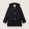 Abrigo tipo duffle con capucha para niños en azul oscuro