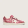 Ball Star LTD para mujer en gamuza rosa con estrella de cuero color crema e inserciones de gamuza roja