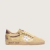 Ball Star para hombre en gamuza amarilla con estrella plateada e inserciones de malla amarilla