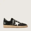 Ball Star para hombre en gamuza negra con estrella de cuero blanco