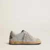 Ball Star Young con purpurina y inserciones de gamuza gris hielo