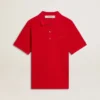 Camisas para hombre en piqué de algodón rojo