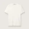 Camiseta blanca para hombre con acabado desgastado