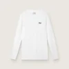 Camiseta deportiva blanca de manga larga para hombre