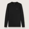 Camiseta deportiva de manga larga negra para hombre