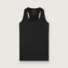 Camiseta deportiva sin mangas negra para mujer