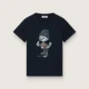 Camiseta Journey para niños en jersey de algodón azul con estampado digital de la mascota