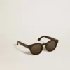 Gafas de sol Panthos de estilo cuadrado con marco y lentes negros
