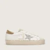 Hi Star para mujer con estrella plateada con purpurina y lengüeta del talón de nubuck gris paloma