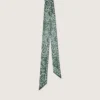 Juego de dos cintas de sarga con diseño de paisley verde