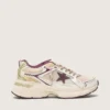 Lightstar CNY para hombre en malla blanca y cuero con estrella de TPU color rojo vino