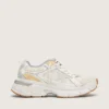 Lightstar para hombre en cuero blanco y malla con estrella en blanco desgastado