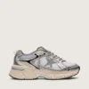 Lightstar para mujer en malla gris y cuero napa plateado con estrella de TPU gris
