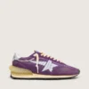 Marathon para hombre con parte superior de nylon morado y estrella blanca