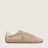 Marathon Speed para mujer en gamuza rosa con estrella perforada y lengüeta de talón de cuero blanco