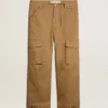 Pantalones cargo beige caqui