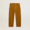 Pantalones chino para niños color tabaco con bordado