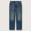 Pantalones de mezclilla de corte acampanado para niñas de la colección Journey en mezclilla azul con pedrería degradada