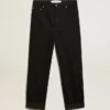 Pantalones de mezclilla negros para mujer