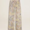 Pantalones joggers multicolores para mujer con estampado floral