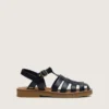 Sandalias Young Maxime de cuero azul marino