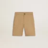 Shorts para niños de algodón beige