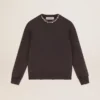 Sudadera para mujer en gris antracita con cristales