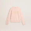 Sudadera rosa para niñas con letras rosas en el frente