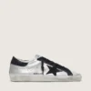 Super-Star para hombre en cuero plateado