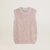 Top de malla con lentejuelas y detalles en contraste