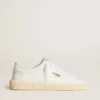 Zapatillas de tenis para mujer en cuero blanco