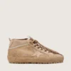 Zapatillas Mid Star para mujer en gamuza color caramelo con estrella de nubuck y lengüeta de talón de gamuza