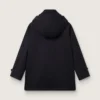Abrigo tipo duffle con capucha para niños en azul oscuro