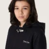 Abrigo tipo duffle con capucha para niños en azul oscuro