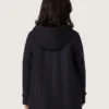 Abrigo tipo duffle con capucha para niños en azul oscuro