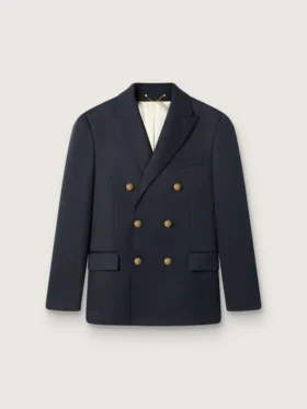 Americana de doble botonadura para hombre en azul oscuro