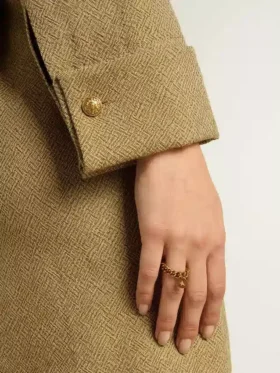 Anillo en color oro antiguo con eslabones flexibles