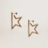 Aretes colgantes para mujer «Star» en color oro antiguo
