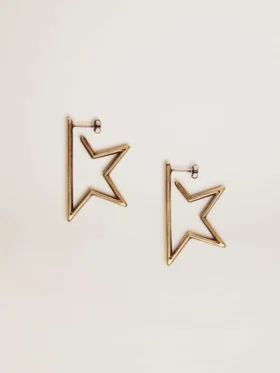 Aretes colgantes para mujer «Star» en color oro antiguo