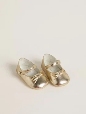 Bailarinas Sofi para bebé en cuero dorado