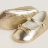 Bailarinas Sofi para bebé en cuero dorado