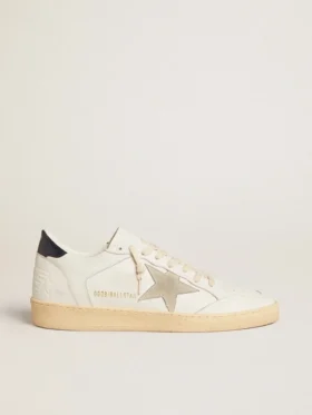 Ball Star con estrella de gamuza gris hielo y lengüeta de talón de cuero azul