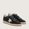 Ball Star en gamuza negra con estrella blanca y cristales Swarovski