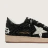 Ball Star en gamuza negra con estrella blanca y cristales Swarovski