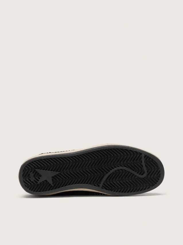 Ball Star en gamuza negra con estrella blanca y cristales Swarovski