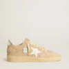 Ball Star en gamuza y cristales Swarovski con estrella de cuero y lengüeta metálica en el talón