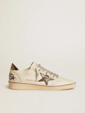Ball Star en malla y cuero con estrella de cuero metalizado y lengüeta en el talón