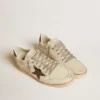 Ball Star en malla y cuero con estrella de cuero metalizado y lengüeta en el talón