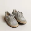Ball Star Junior con purpurina y inserciones de gamuza gris hielo