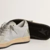 Ball Star Junior con purpurina y inserciones de gamuza gris hielo